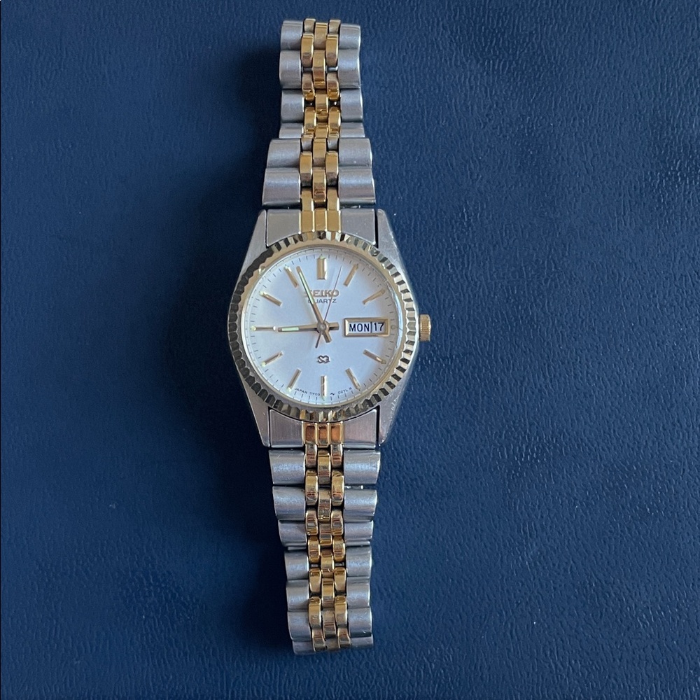 Seiko Two-Tone Gold and Silver Bracelet Watch